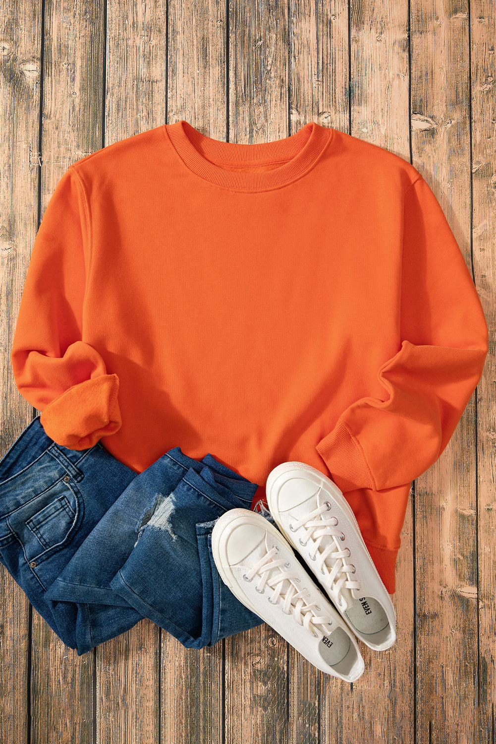 Lined Drop Shoulder Terry Sweatshirt