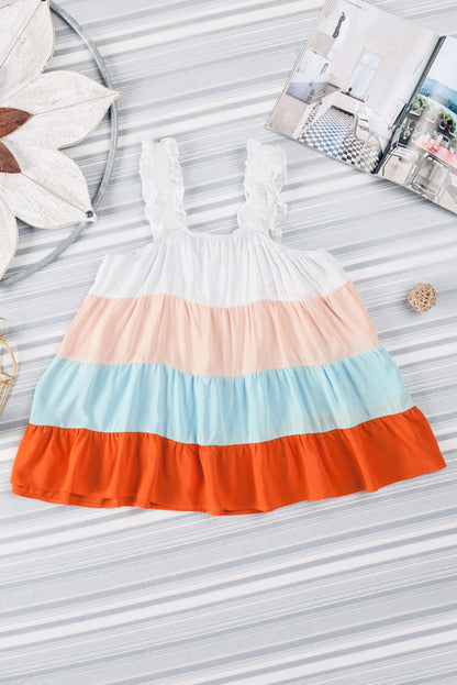 Frill Straps Tiered Tank Top